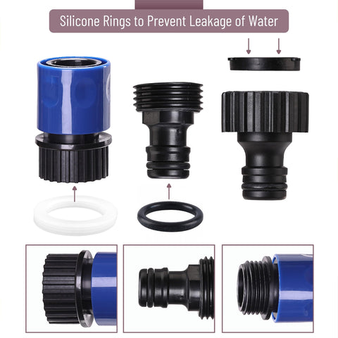 Bates Choice female faucet connectors enable quick faucet-to-hose transitions.