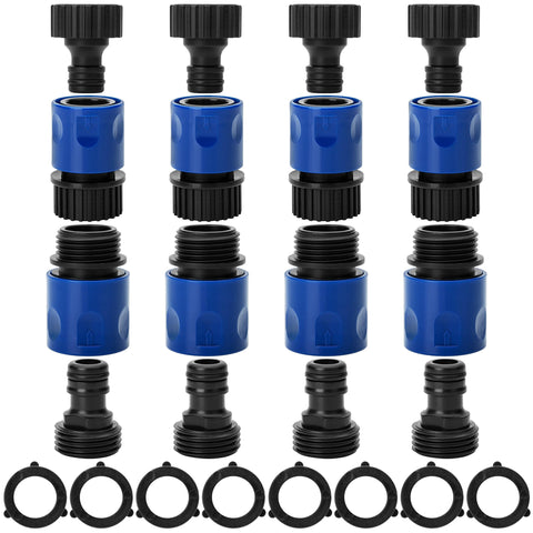 Bates Choice garden hose quick connectors set for fast, leak-free water connections.
