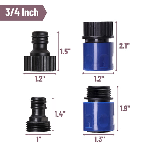 Bates Choice male hose end adapters provide snug hose connections for steady flow.
