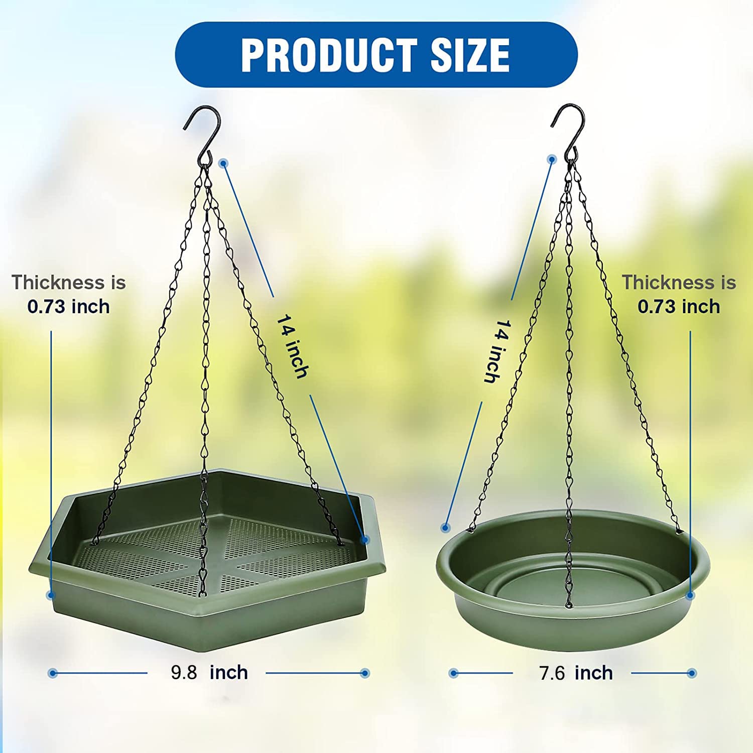 Bathth 2-in-1 XL hanging bird bath for refreshing visits.