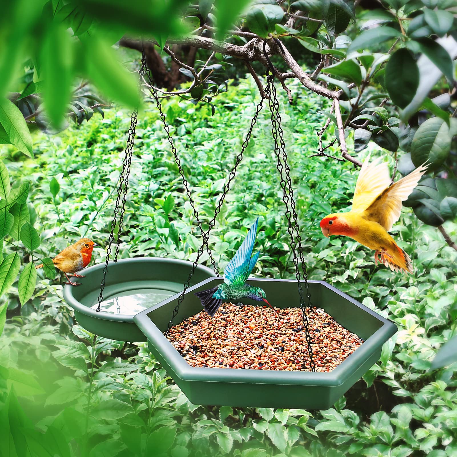 Bathth durable PP material keeps feeder rust-free.