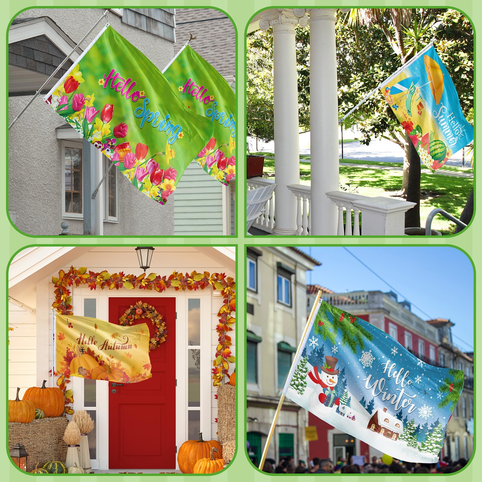 Batiyeer autumn leaves and pumpkin flag for cozy porch display