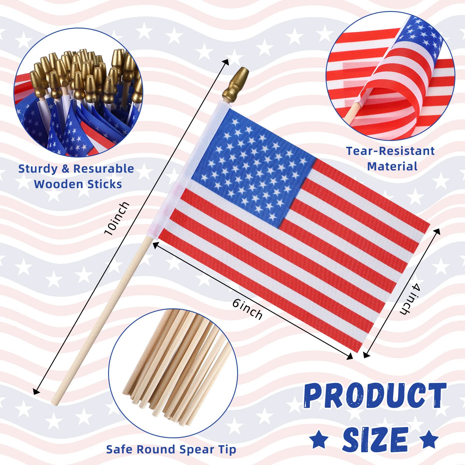 Batiyeer safety golden spear top flags add secure, child-friendly detail.