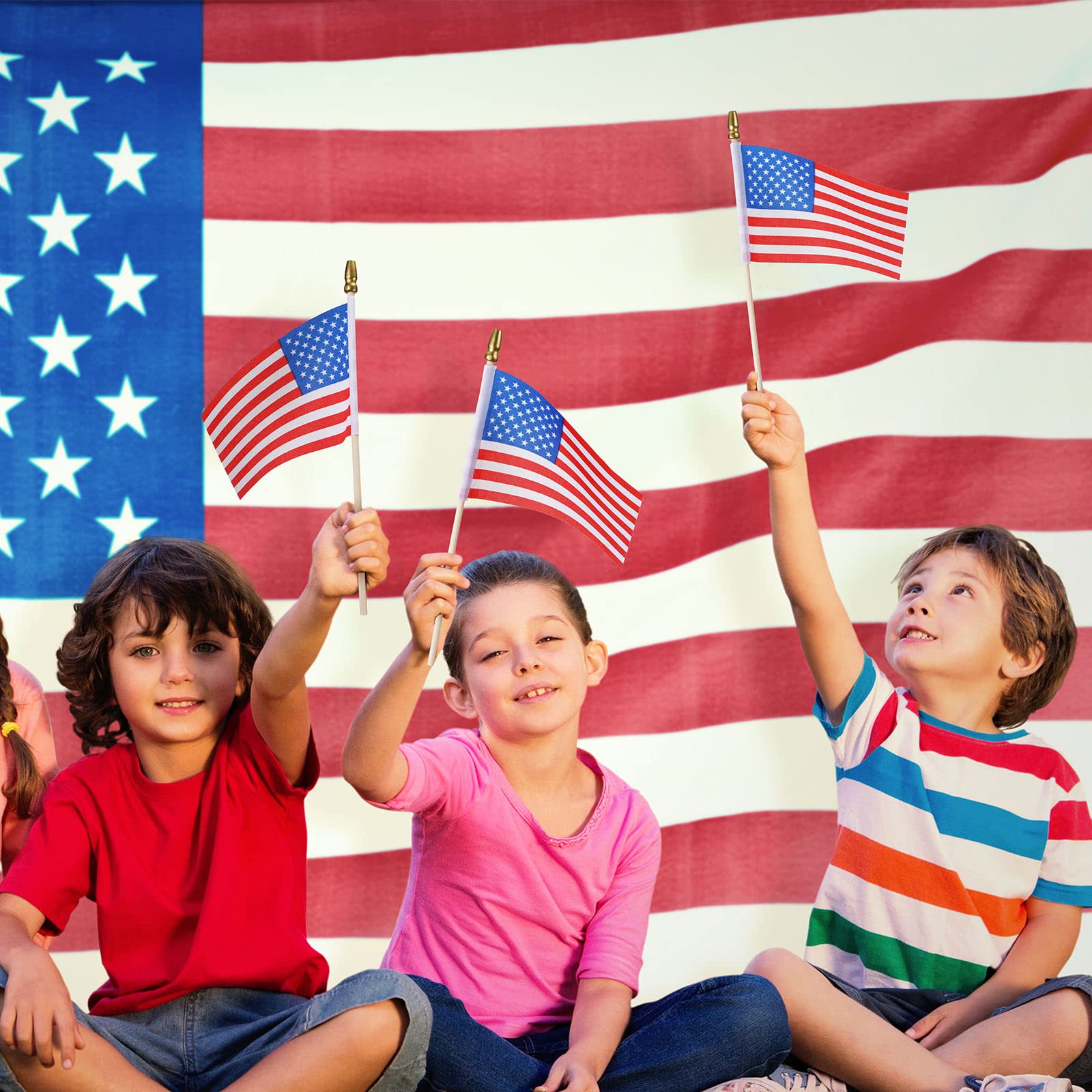 Batiyeer wooden 10 inch flag pole provides sturdy support during events.