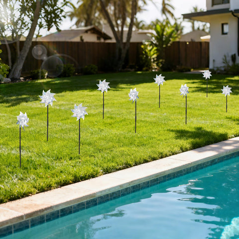 BATTIFE bird deterrent motion helps protect crops and plants.