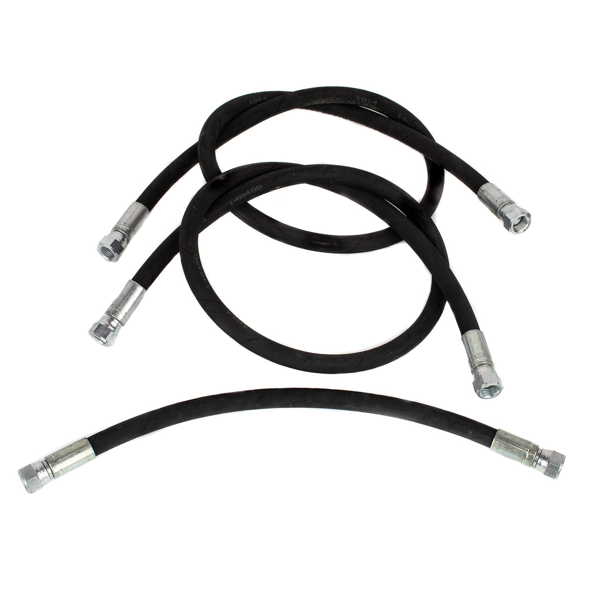 Baum Designs snow plow hose set assembly view showing reliable connections for easy setup.