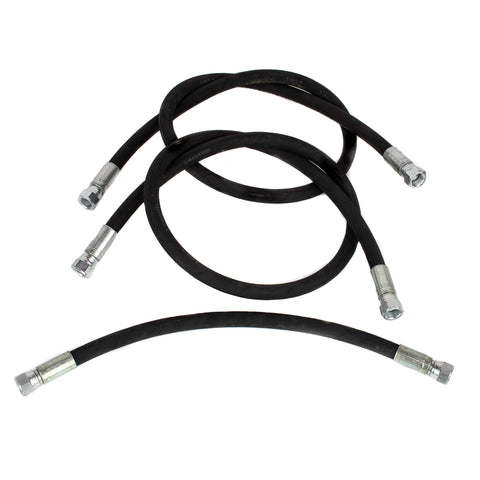 Baum Designs snow plow hose set assembly view showing reliable connections for easy setup.