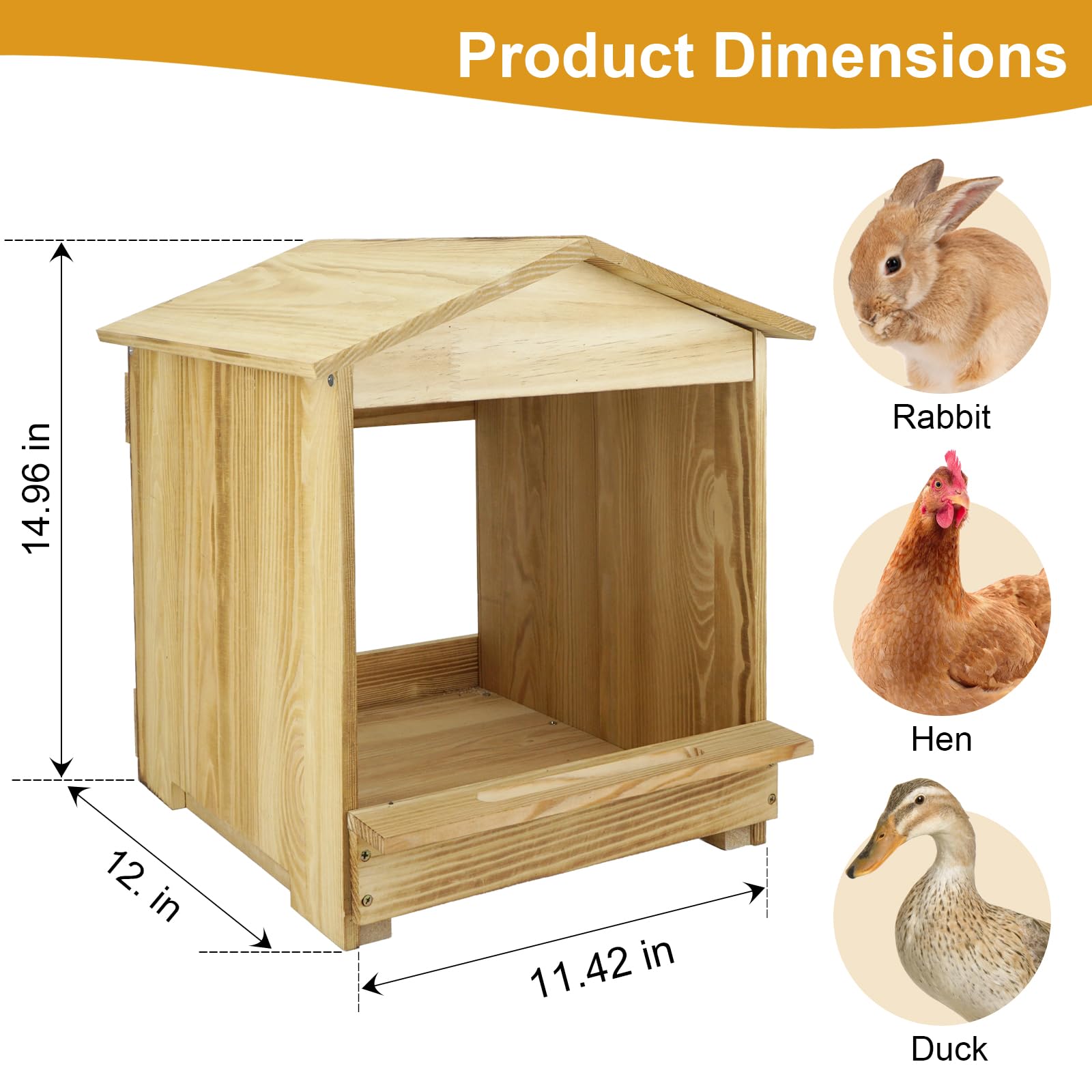 Bavlesfuire chicken nesting box side view showing compact coop footprint