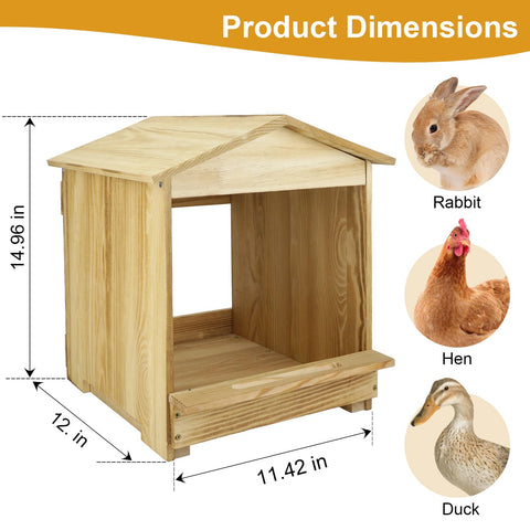 Bavlesfuire chicken nesting box side view showing compact coop footprint
