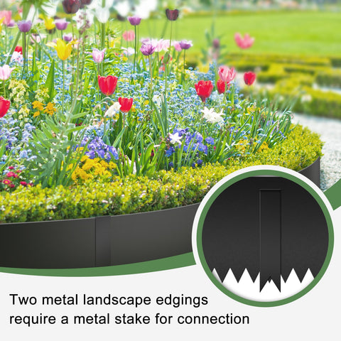 BAVNNRO 40-inch border with 10 stakes provides stable edging for tidy lawn layouts.