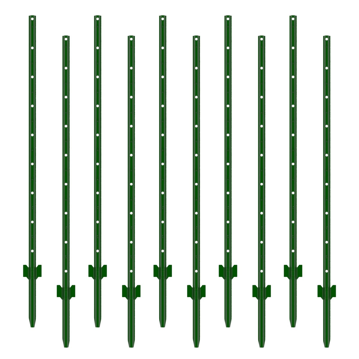 BAVNNRO fence post 5ft green finish for durable outdoor fencing
