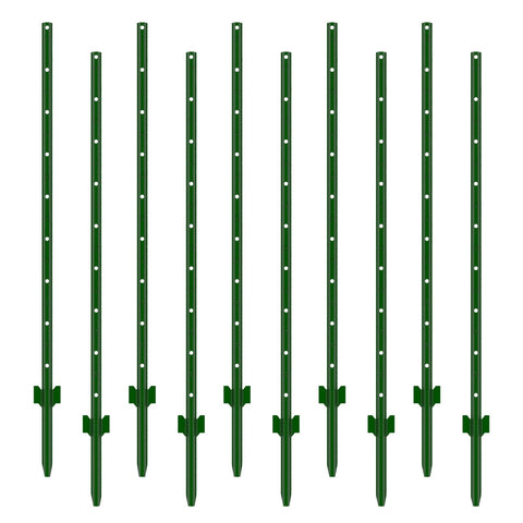 BAVNNRO fence post 5ft green finish for durable outdoor fencing