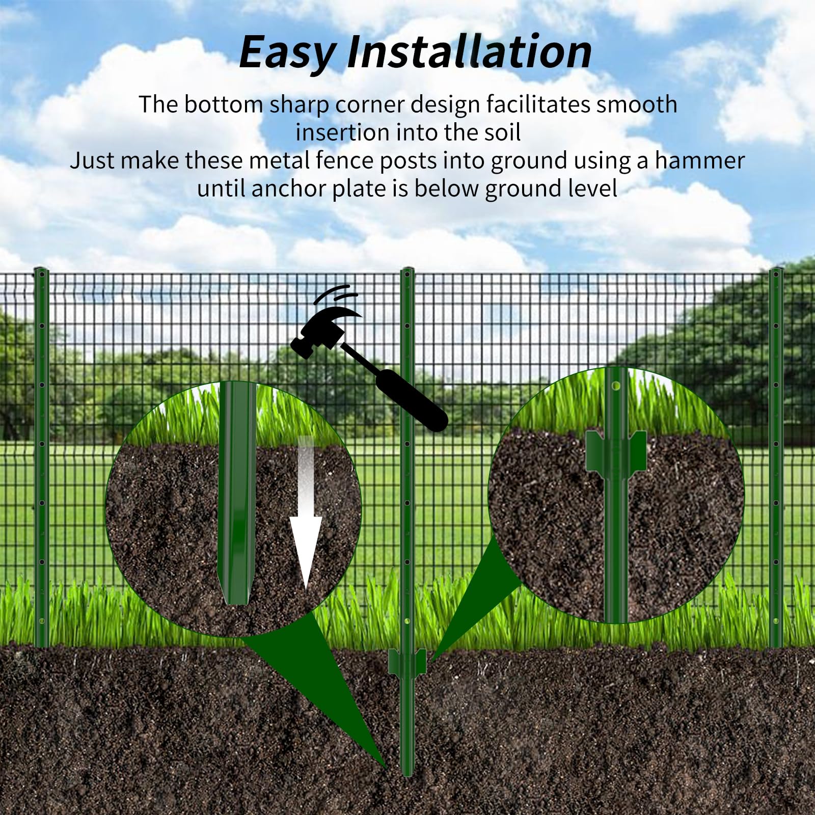 BAVNNRO fence post pack10 ready for cost efficient fencing projects