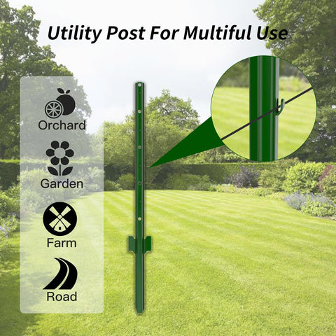 BAVNNRO fence post pointed tip enables fast ground insertion