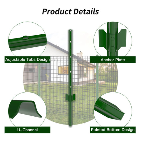 BAVNNRO powder coated fence post resists rust and weathering