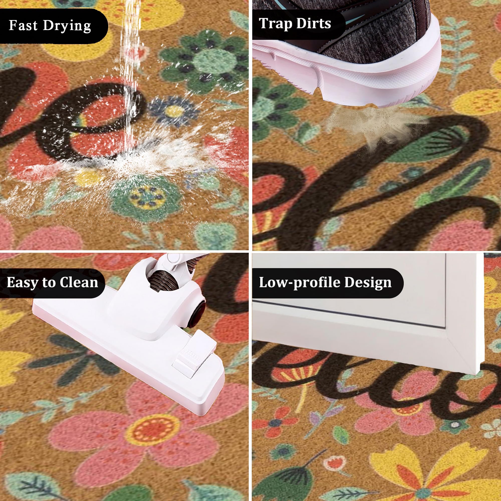 Bawnhaw washable outdoor mat is hose-cleanable and quick-drying.