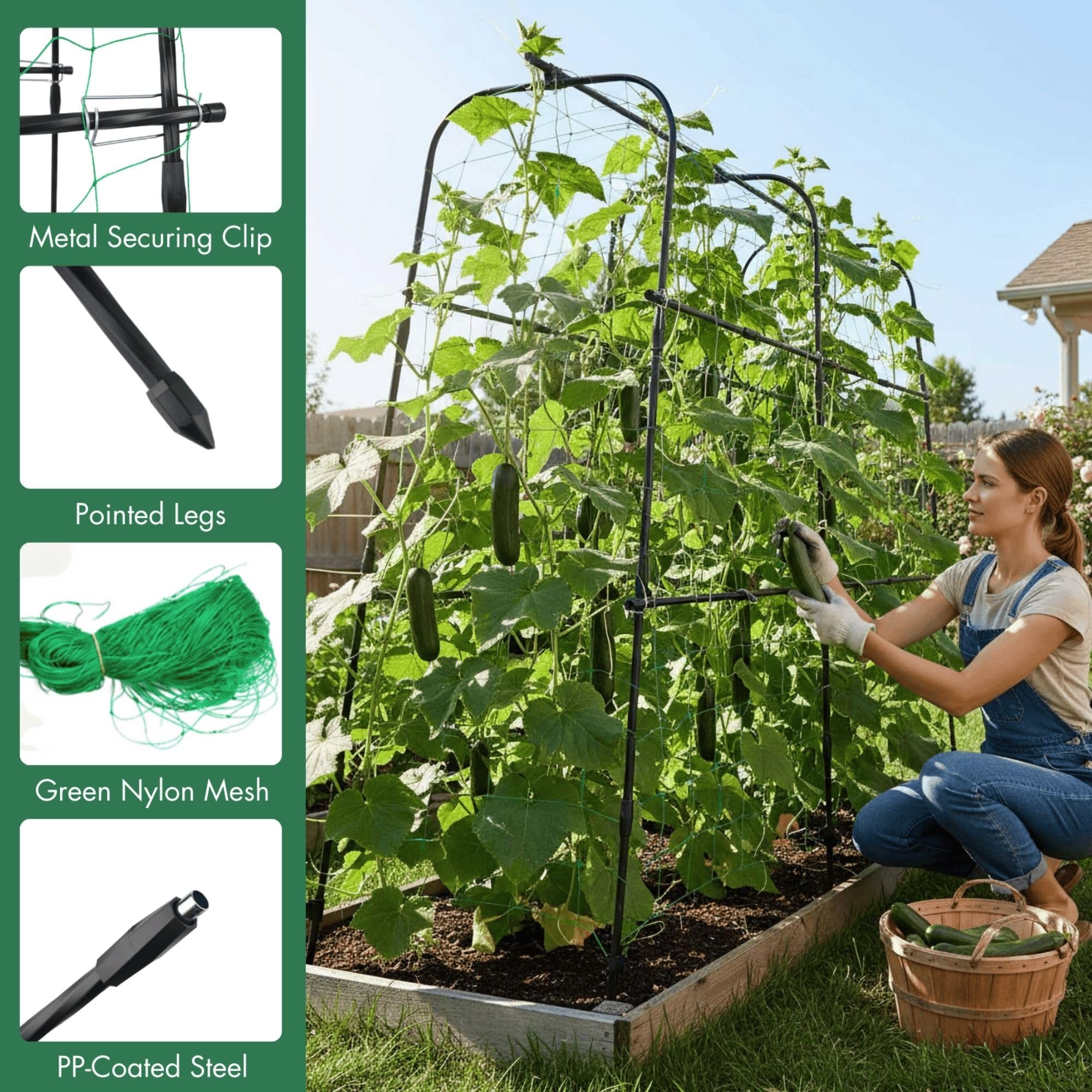 BAXAM black PP-coated frame stands up to heat and outdoor conditions