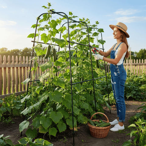BAXAM decorative steel arch adds garden appeal while supporting vines