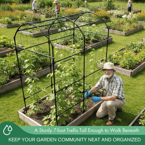 BAXAM Garden Trellis Arch 7FT screw-fixed joints enhance stability for long-lasting use.