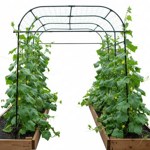 BAXAM wide arch trellis 7ft showing sturdy, rust-resistant frame for climbing plants