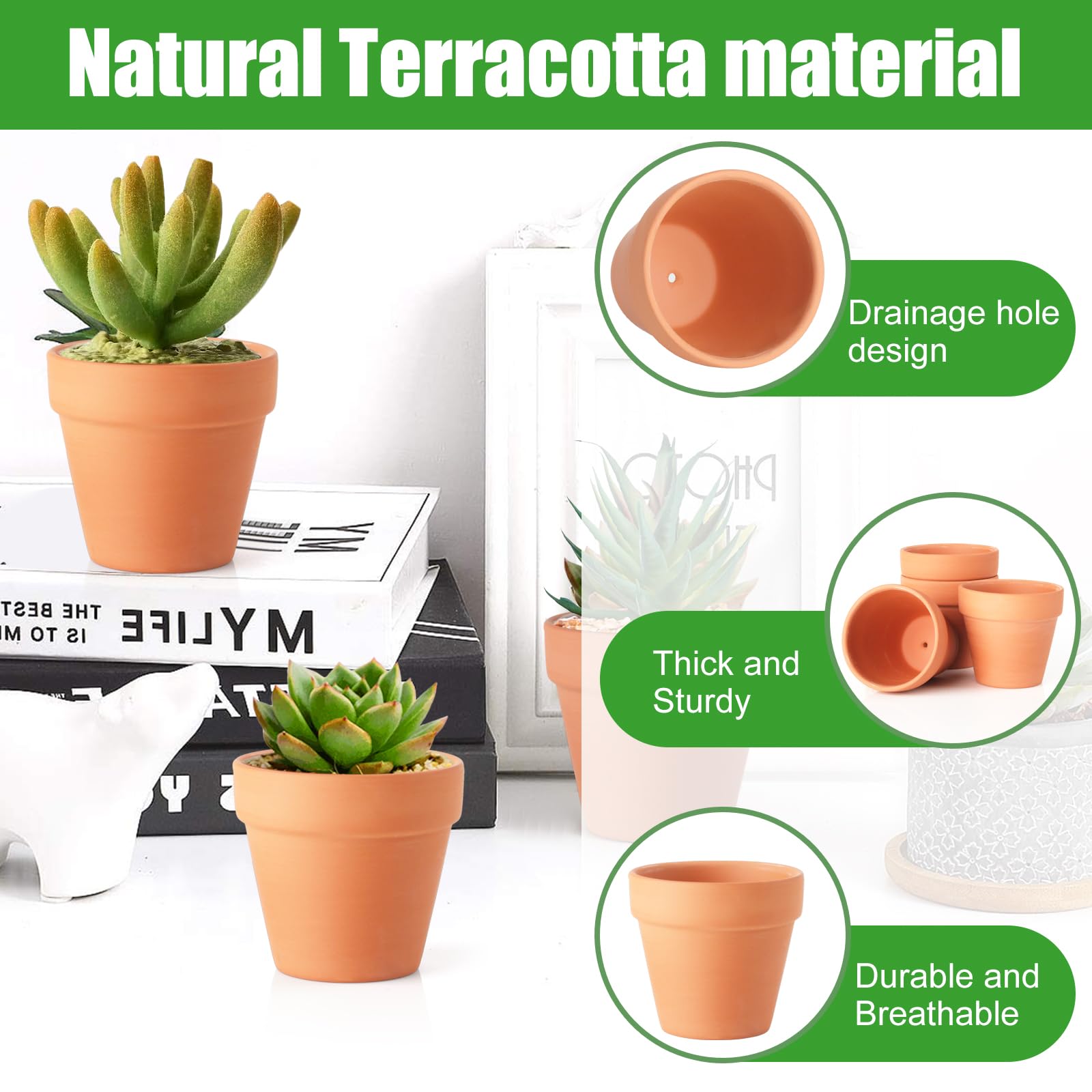 Baxrou paintable clay pot surface perfect for crafts and personalized wedding favors.