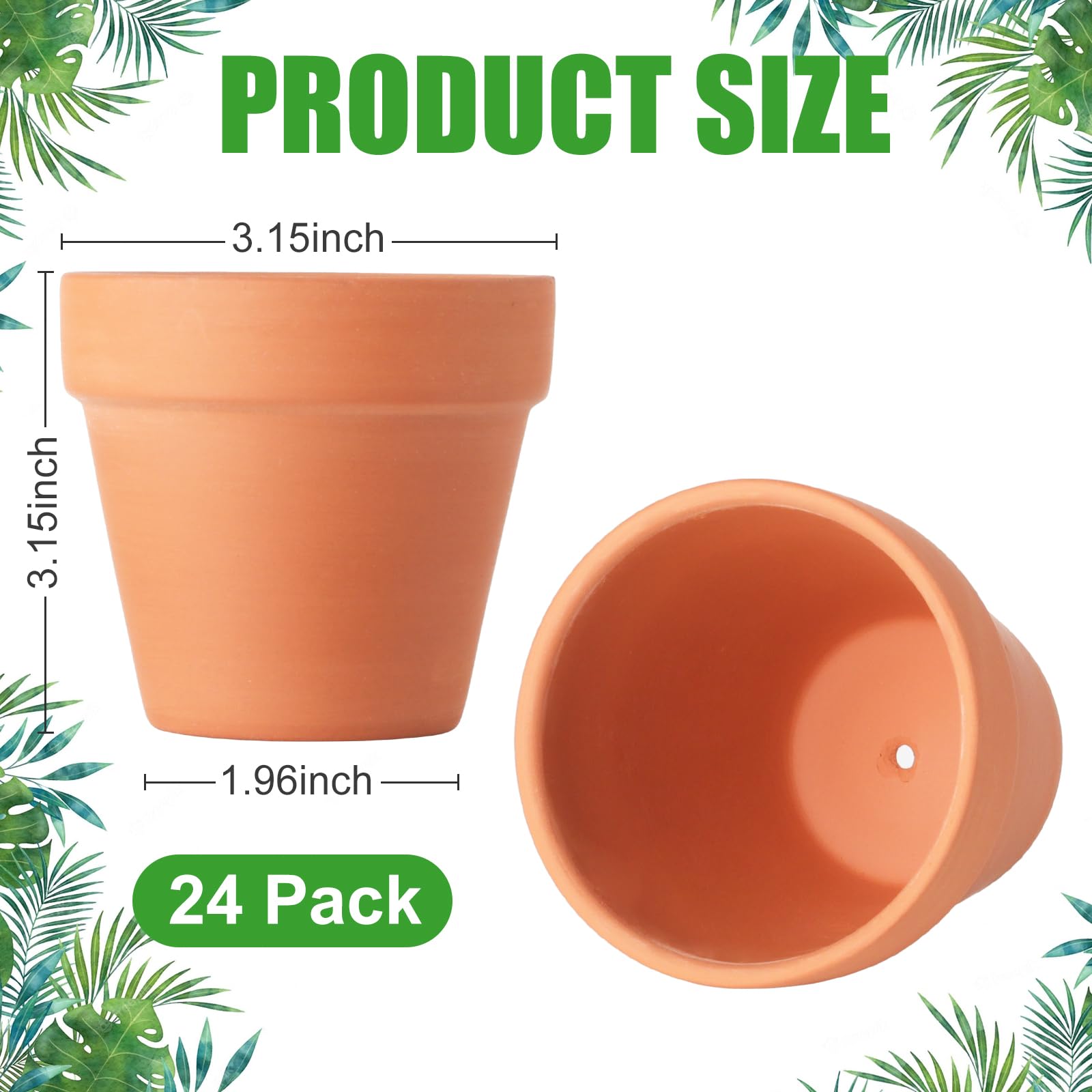 Baxrou mini pot 3.15 inch with drainage hole ideal for succulents and herbs.