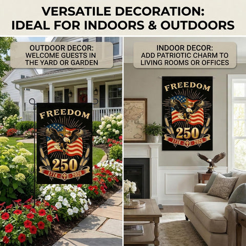 Baydiibao 12x18 inch flag fits standard garden poles.