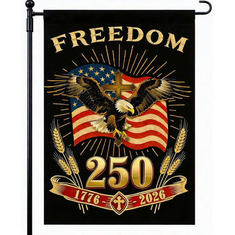 Baydiibao 250-year flag with eagle cross design for outdoor display.