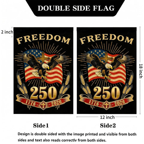 Baydiibao cross eagle motif flag for year-round display.