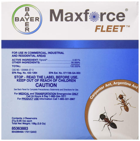 Bayer Max Force Fleet ant gel tube ready for fast colony targeting.