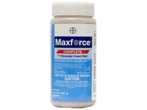 Bayer Maxforce Complete 8oz bottle ready for indoor pest control