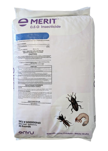 Bayer Merit 0.5 G granules applied to turf for systemic insect control