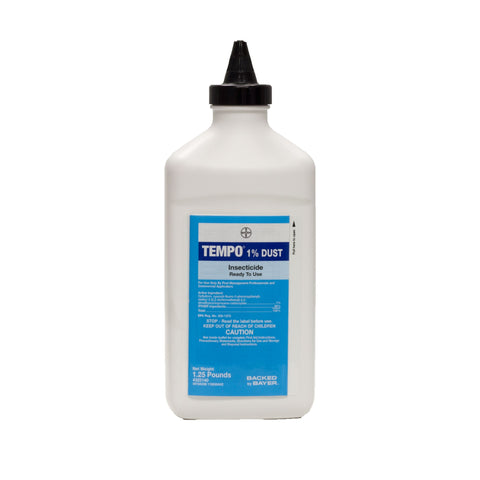 Bayer Tempo 1% Dust for bedbugs; targeted indoor pest control with low odor