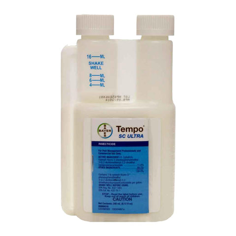 Tempo SC Ultra 240ml bottle for fast broad-spectrum pest control indoors.
