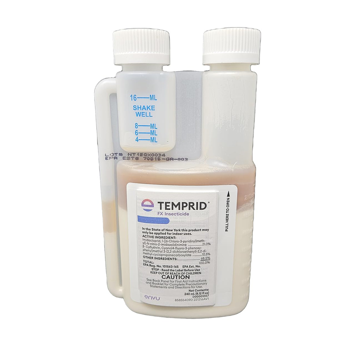 Bayer Temprid FX bottle with 240 ml capacity for quick knockdown and lasting control.