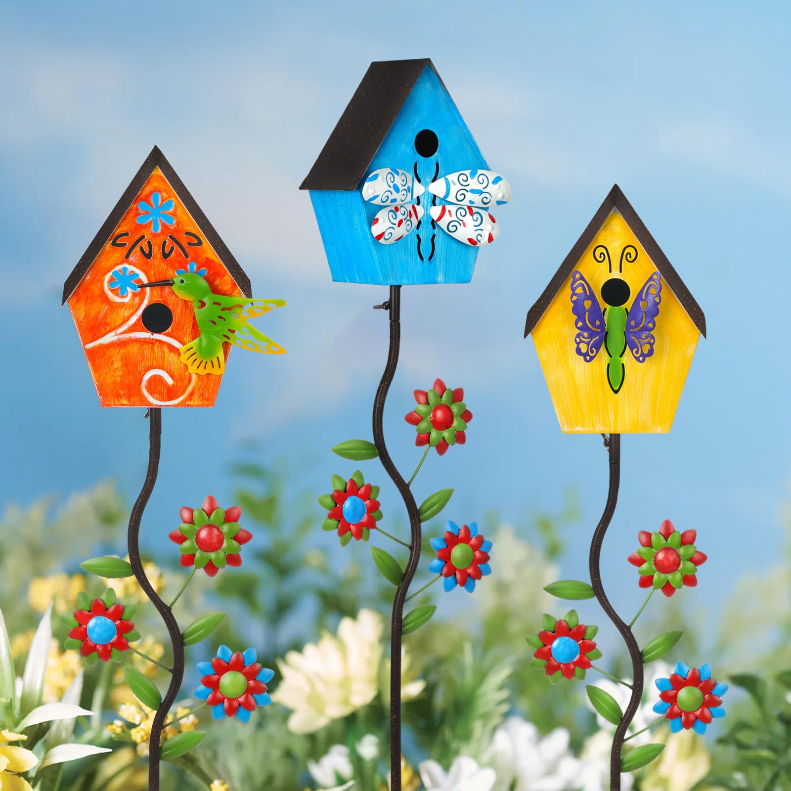 Bayn backyard bird feeder stake invites Orioles, Waxwings, and Jays to visit.