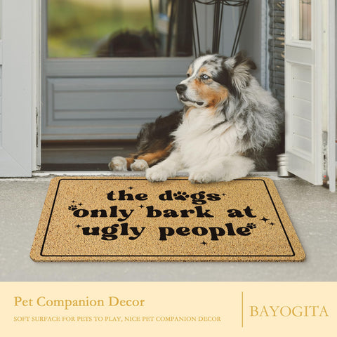 BAYOGITA easy-clean mat cleans with broom or vacuum.