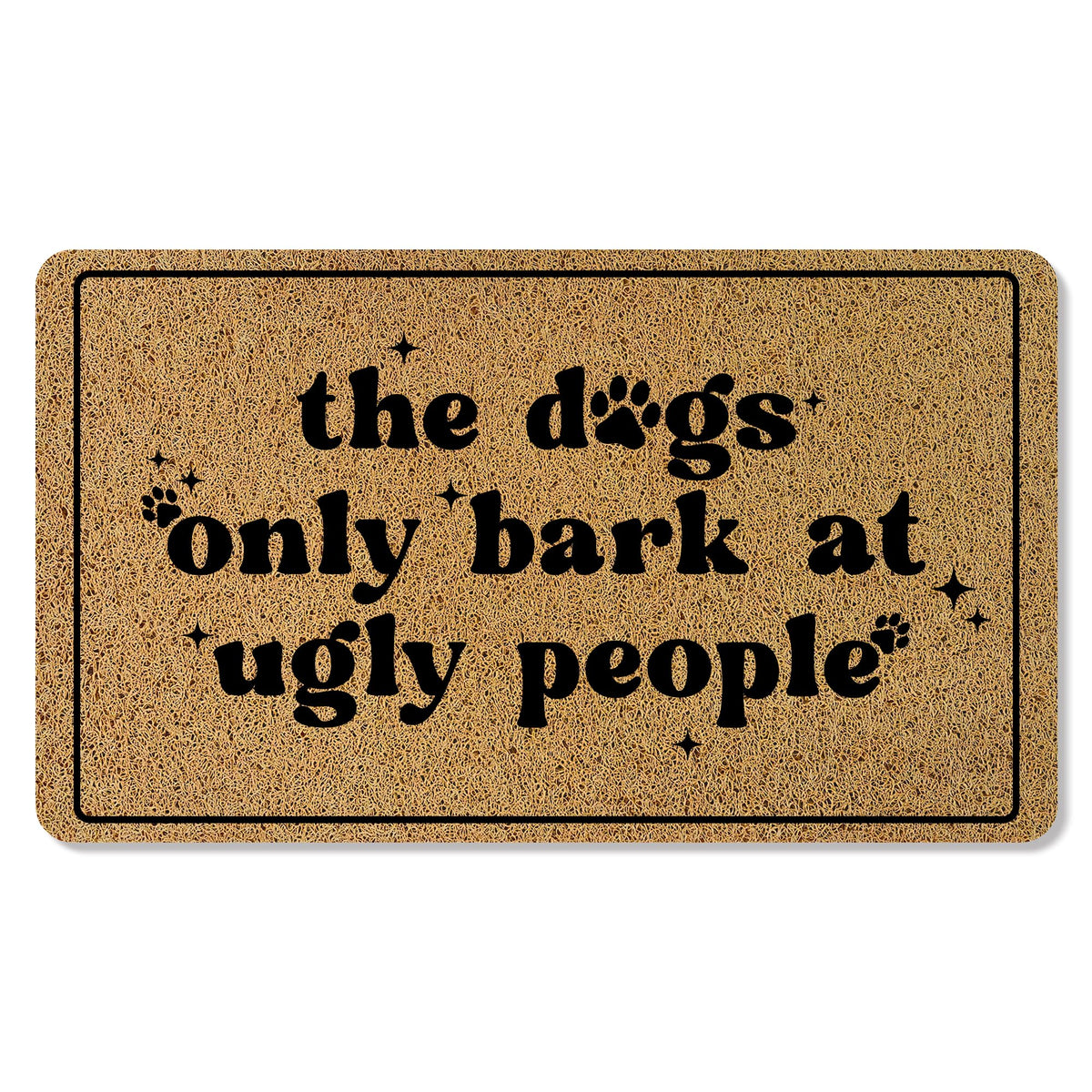 BAYOGITA funny dog welcome mat for the front door, welcoming guests.