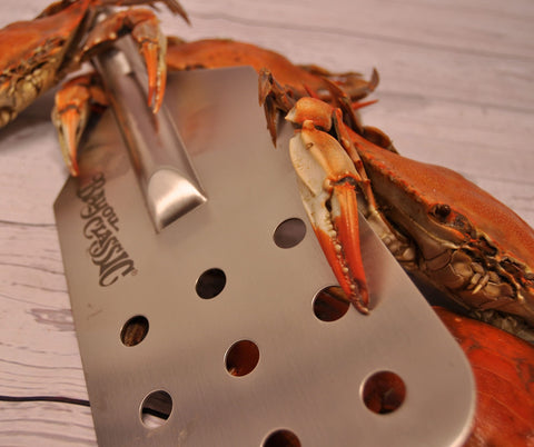 Bayou Classic 1042 perforated paddle for efficient blending in large boils.