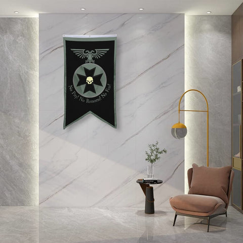 Bayyon Black Templars banner flag with metal grommets for easy hanging and secure mounting