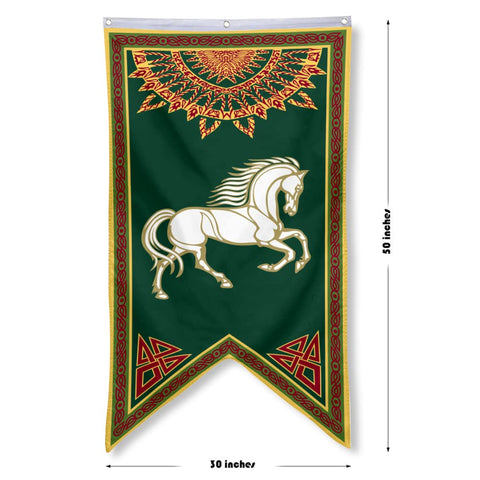 Bayyon Rohan flag, vibrant screen-printed colors on durable polyester.