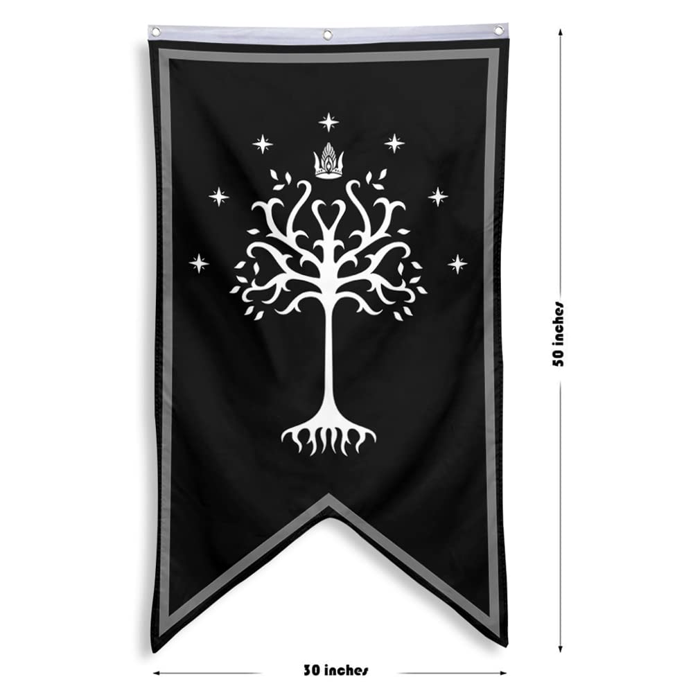 Bayyon banner flag in a black gaming-wall display for fantasy rooms.