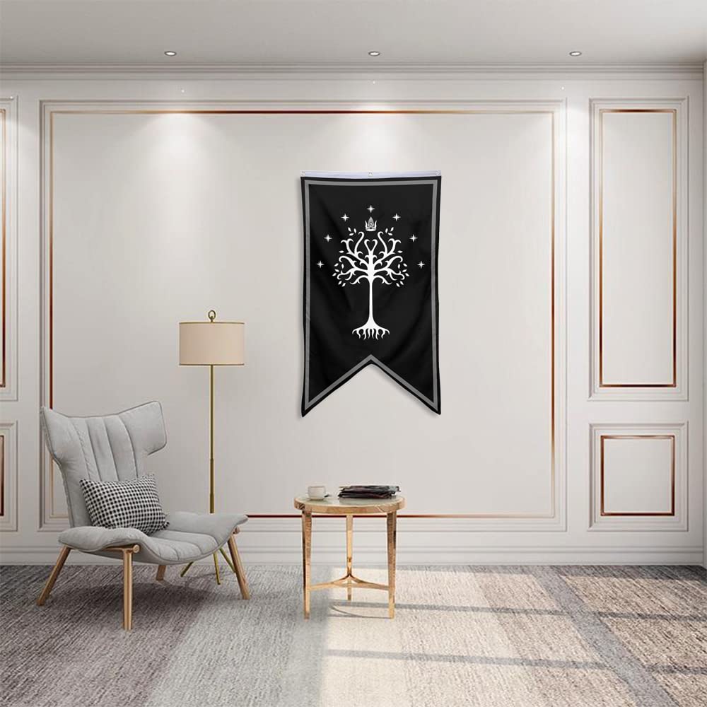 Bayyon banner flag for home office adds bold character and ambiance.