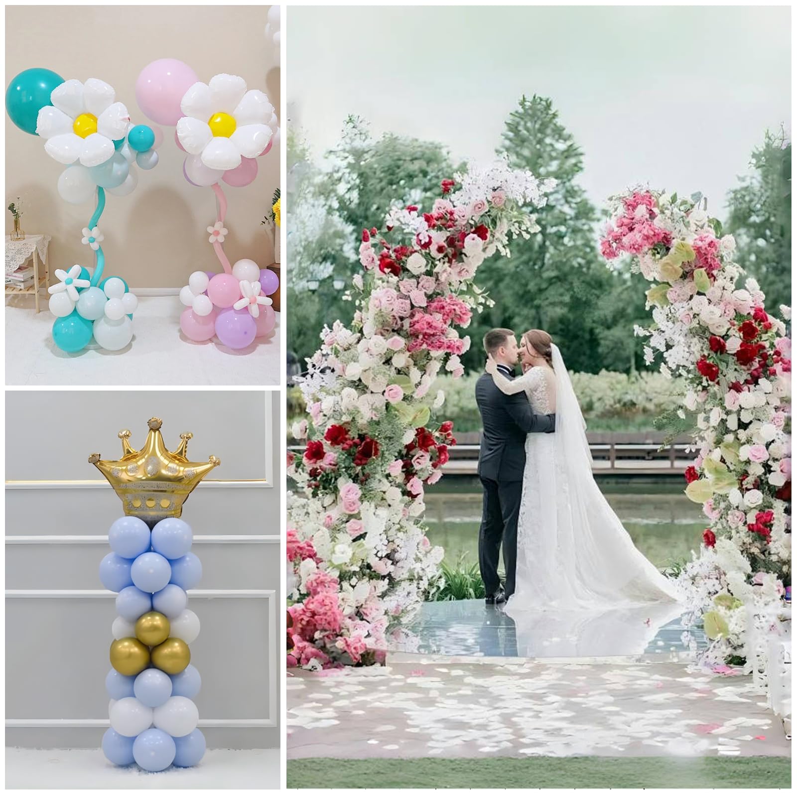 Bazen balloon arch in action at a wedding shows versatility.