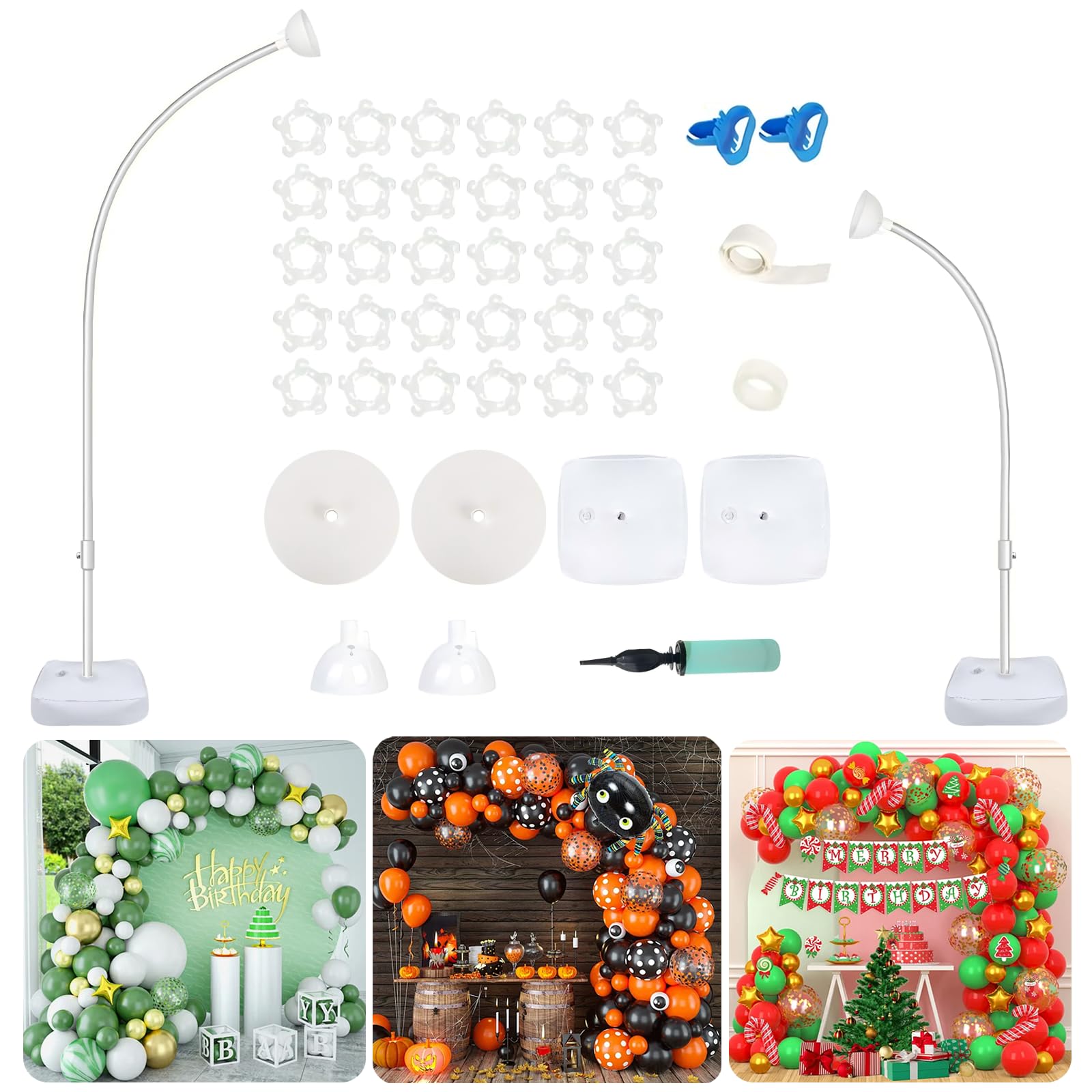 Bazen Upgraded balloon arch kit with base for stable event setup.