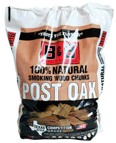 B&B Charcoal wood smoking chunks for grills and smokers; enhance flavor with natural smoke.