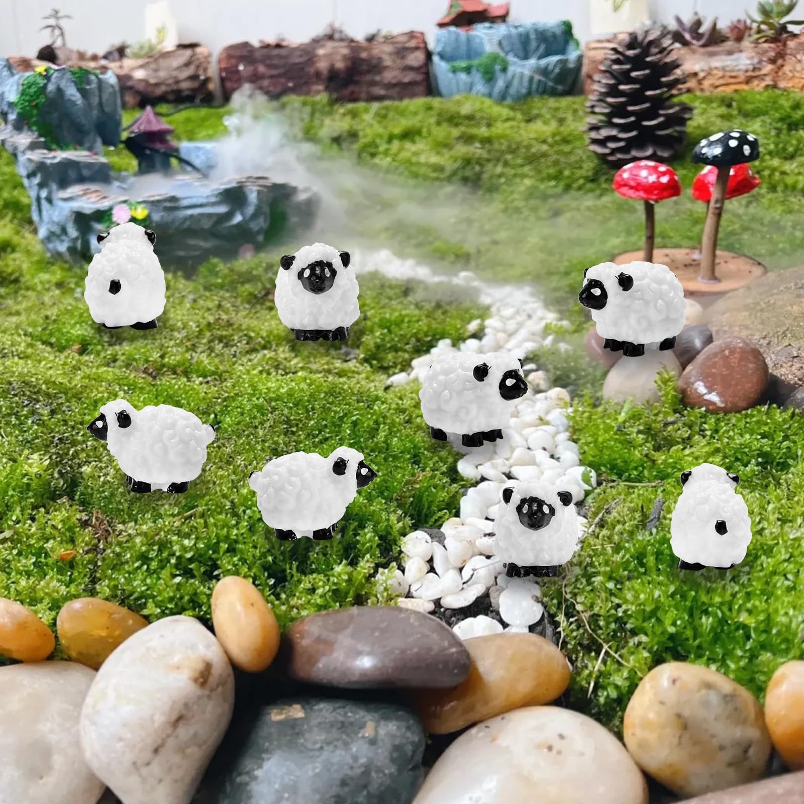Bbiamsleep exquisitely painted sheep figurine enhances display with realism.