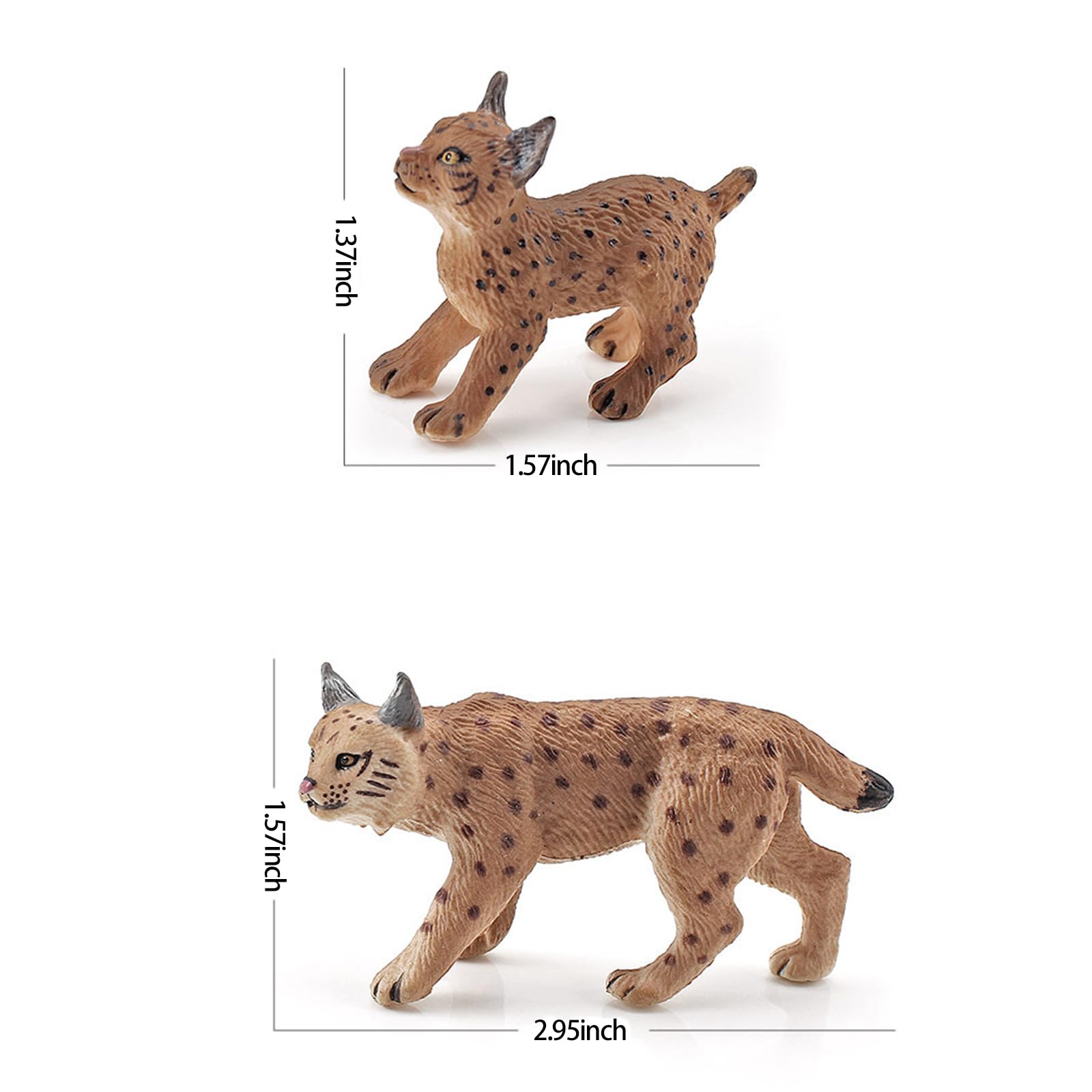 Side view of Bbiamsleep lynx figurine A for compact display.