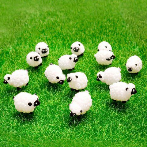 Bbiamsleep mini sheep figurine set for cake toppers and party decor.