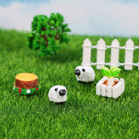 Bbiamsleep small resin sheep ideal for micro landscape layouts.